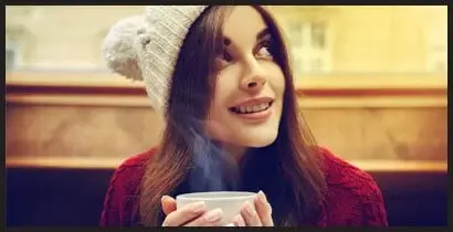 A Girl With Cup Of Cofee